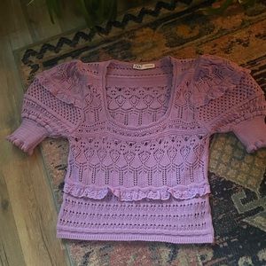Zara short sleeve sweater